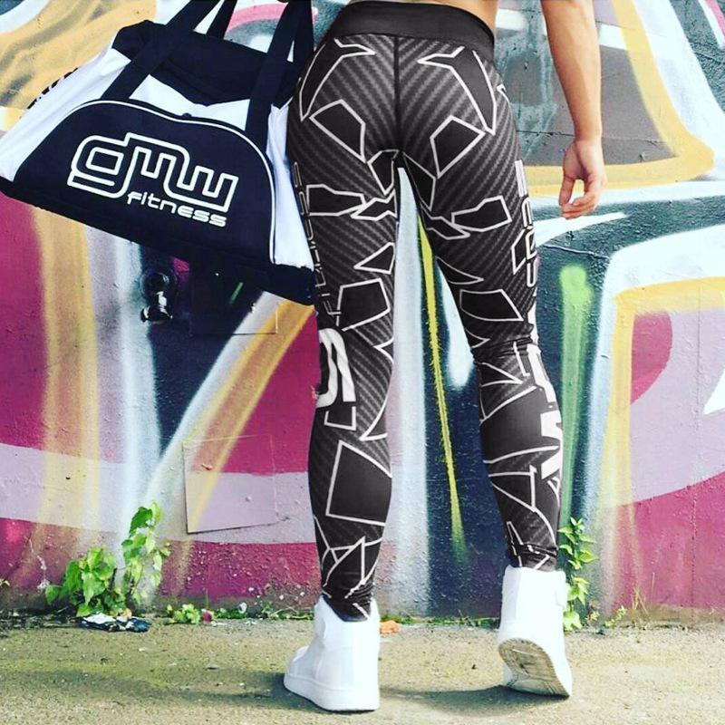 Rack It Up Stripe Print Workout Leggings-Theone Apparel