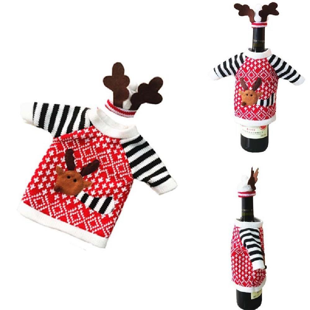 Reindeer Wine And Champagne Bottle Covers-642-0017-S1-Theone Apparel