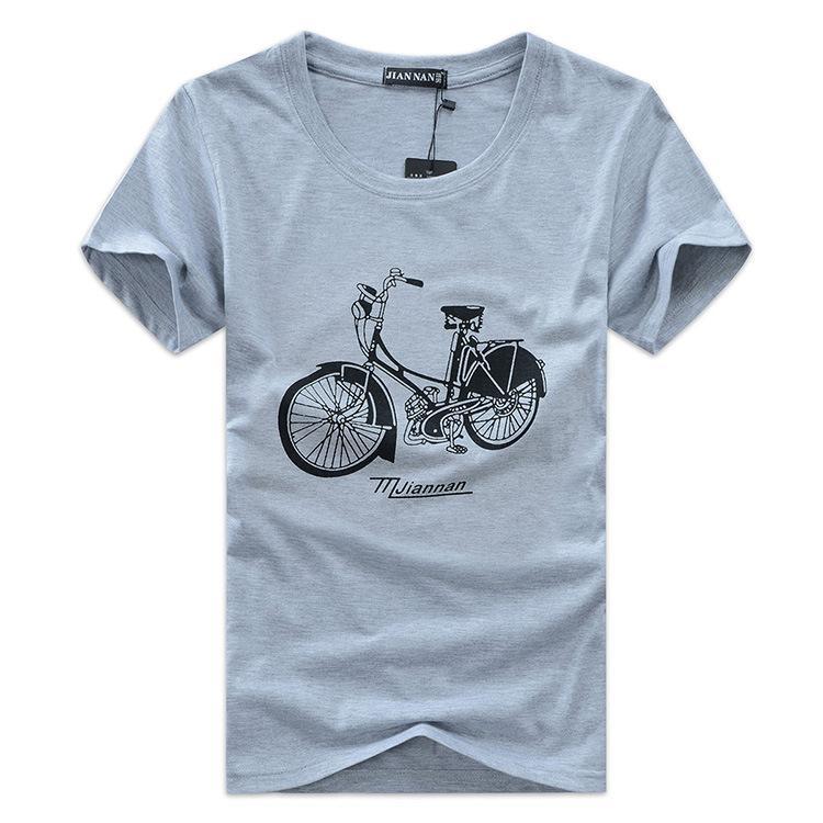 Retro Bike Cruiser Graphic Tee-Gray-Theone Apparel