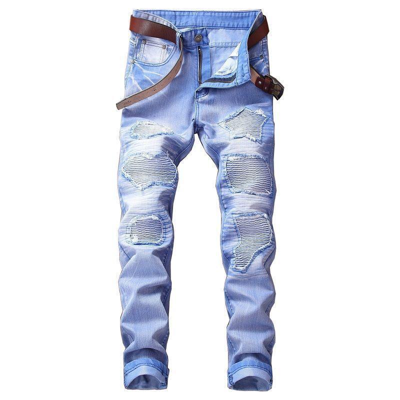 Ripped Skinny Jeans with Belt-Theone Apparel