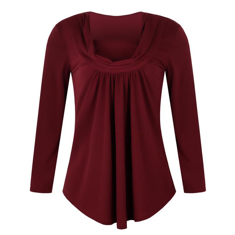 Ruched Collar Floral Print Blouse-Theone Apparel