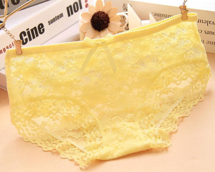 Ruffled Black Lace Hipster Panty-Yellow-Theone Apparel