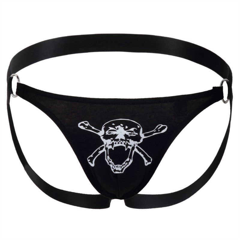 Ruffled Lace Skirt Thong Panty-Black-Theone Apparel