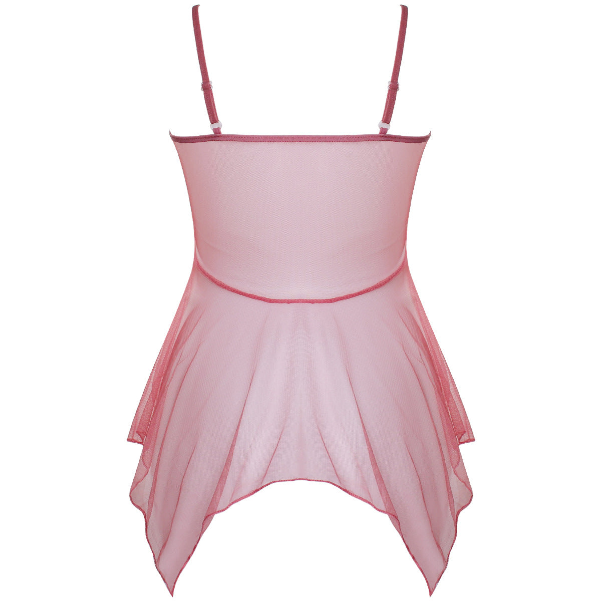 Scarf Hem Floral Lace Babydoll Set