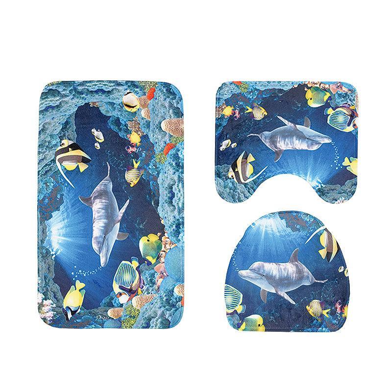 Scenes From The Sea Bath Mat Sets-Theone Apparel