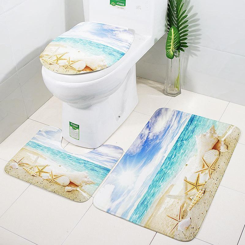 Scenes From The Sea Bath Mat Sets-Theone Apparel