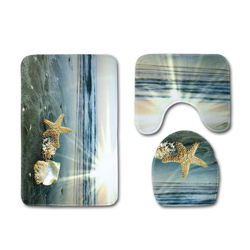 Scenes From The Sea Bath Mat Sets-Theone Apparel