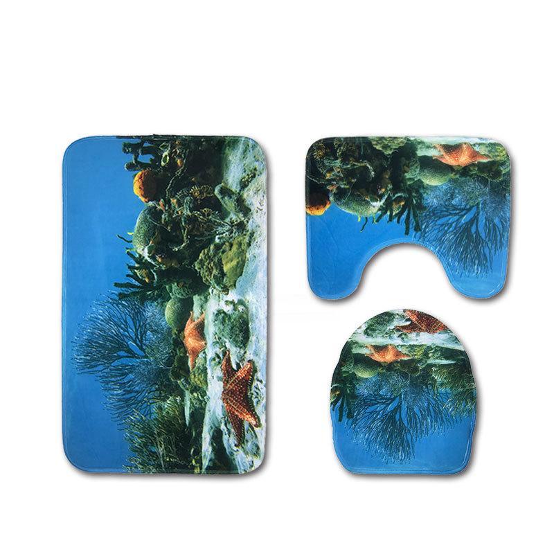 Scenes From The Sea Bath Mat Sets-Theone Apparel