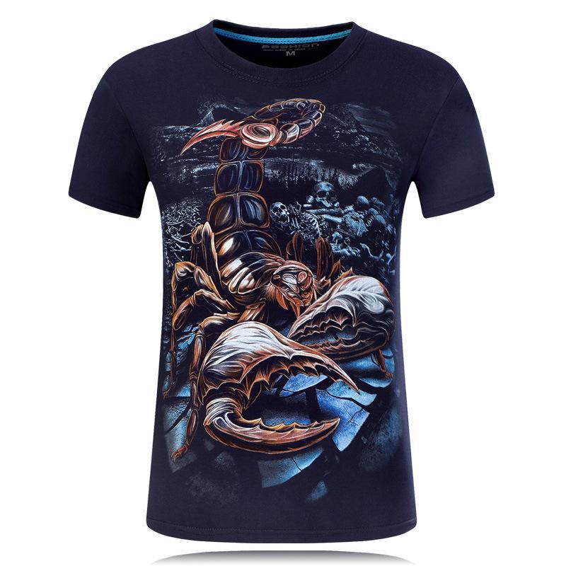 Scorpion Sorcery Short Sleeve Tee-Dark Blue-Theone Apparel