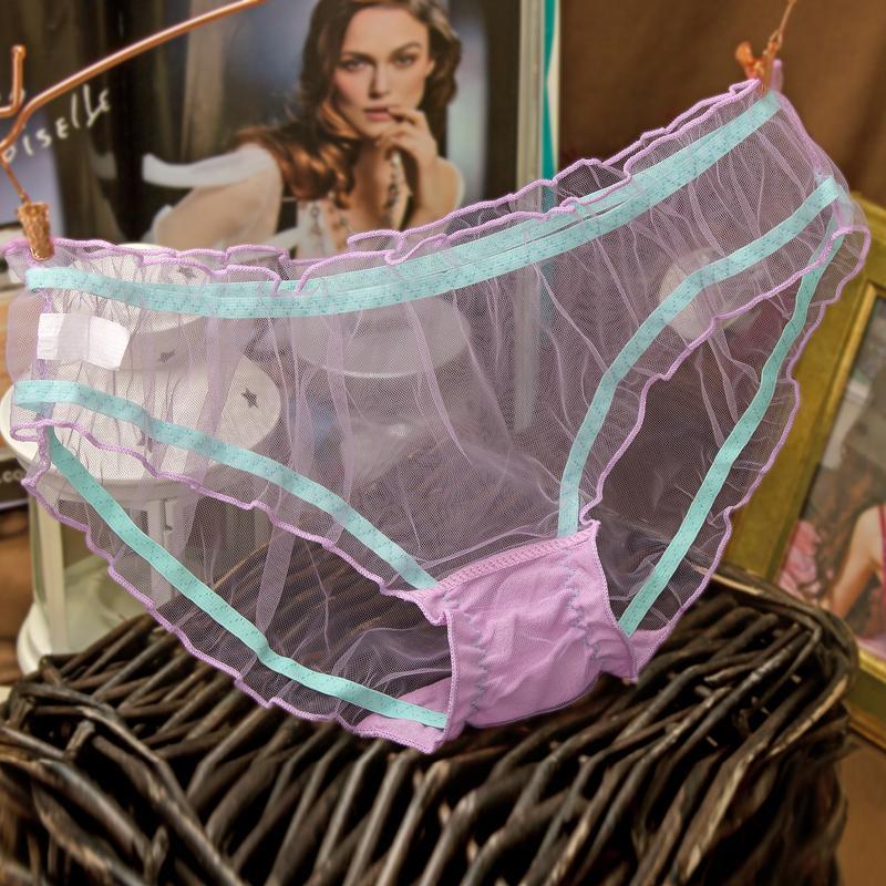 See-Through Black Hipster Panty-Purple-Theone Apparel