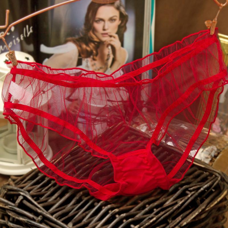 See-Through Black Hipster Panty-Red-Theone Apparel