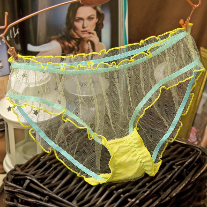 See-Through Black Hipster Panty-Yellow-Theone Apparel