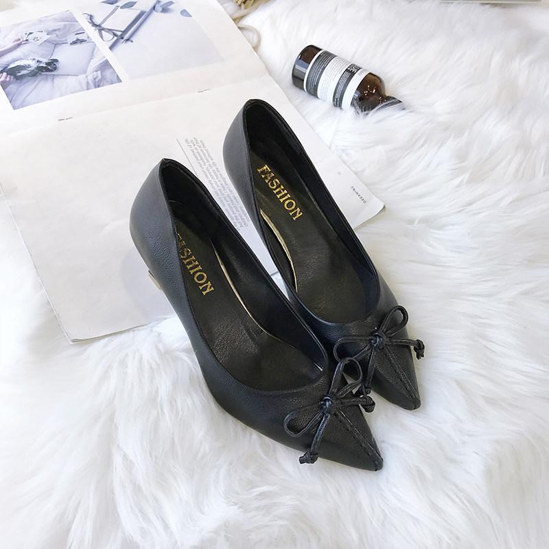 Simply Sweet Bowtie Kitten Heels-Theone Apparel