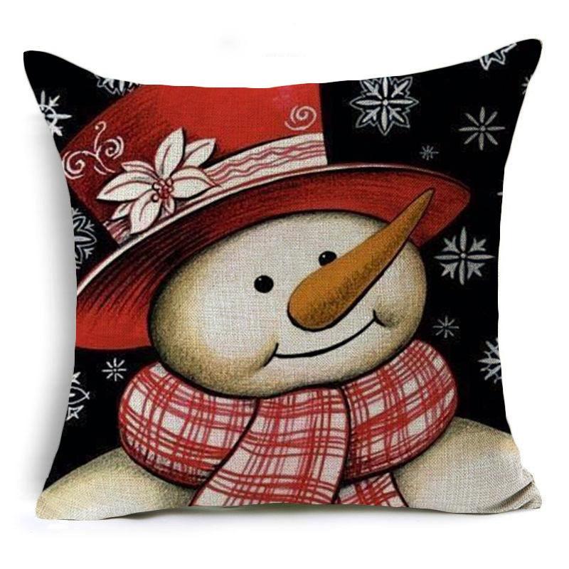 Smiling Snowman Holiday Pillow Covers-Theone Apparel
