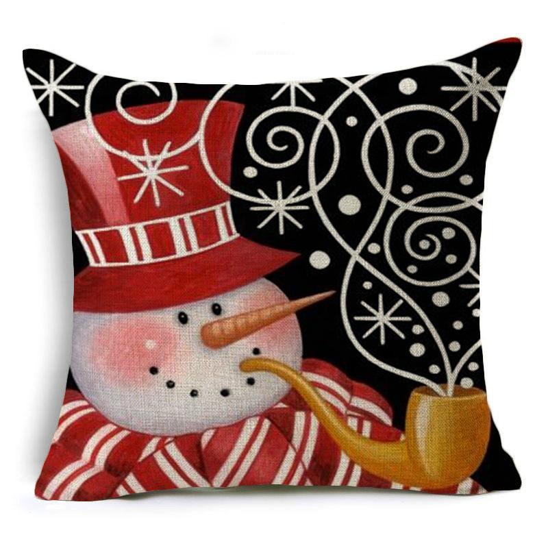 Smiling Snowman Holiday Pillow Covers-Theone Apparel