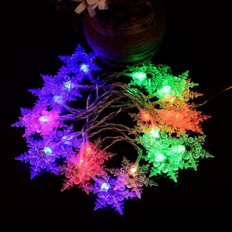Snowflake Battery Powered Christmas Lights-643-0011-S1-Theone Apparel