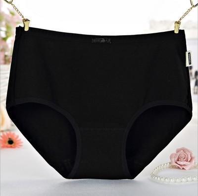 Solid Black High Rise Brief Panty-Theone Apparel