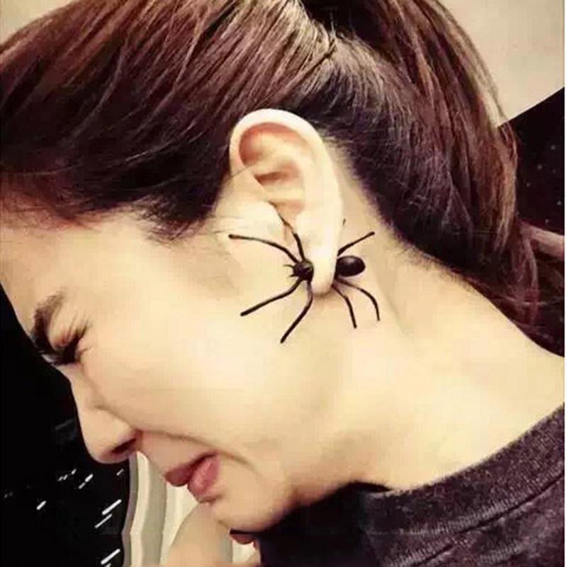 Spooky Spider Front to Back Earrings-Theone Apparel
