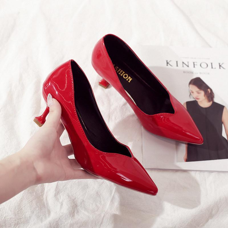Square Statement Heel Kitten Pumps-Theone Apparel