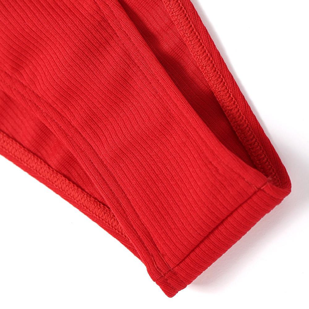 Strapless Solid Color Low Waist Bikini