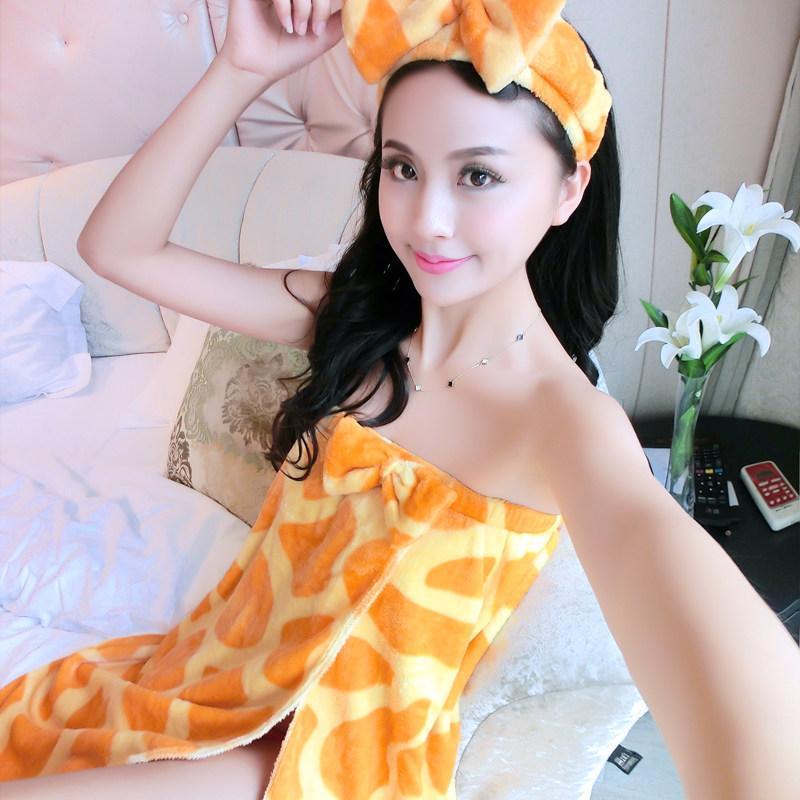 Striped Strapless Bath Robe Towel-Theone Apparel