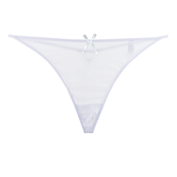 Teeny Bikini Micro Thong Panty-White-Theone Apparel