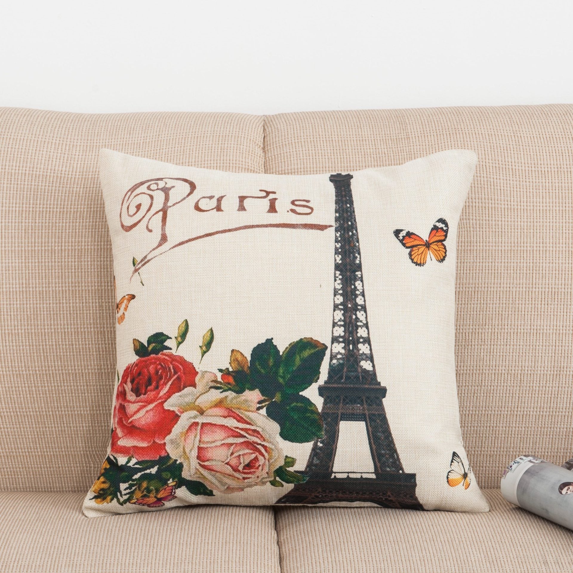 To Paris With Love Printed Pillow Covers-601-0026-S4-Theone Apparel