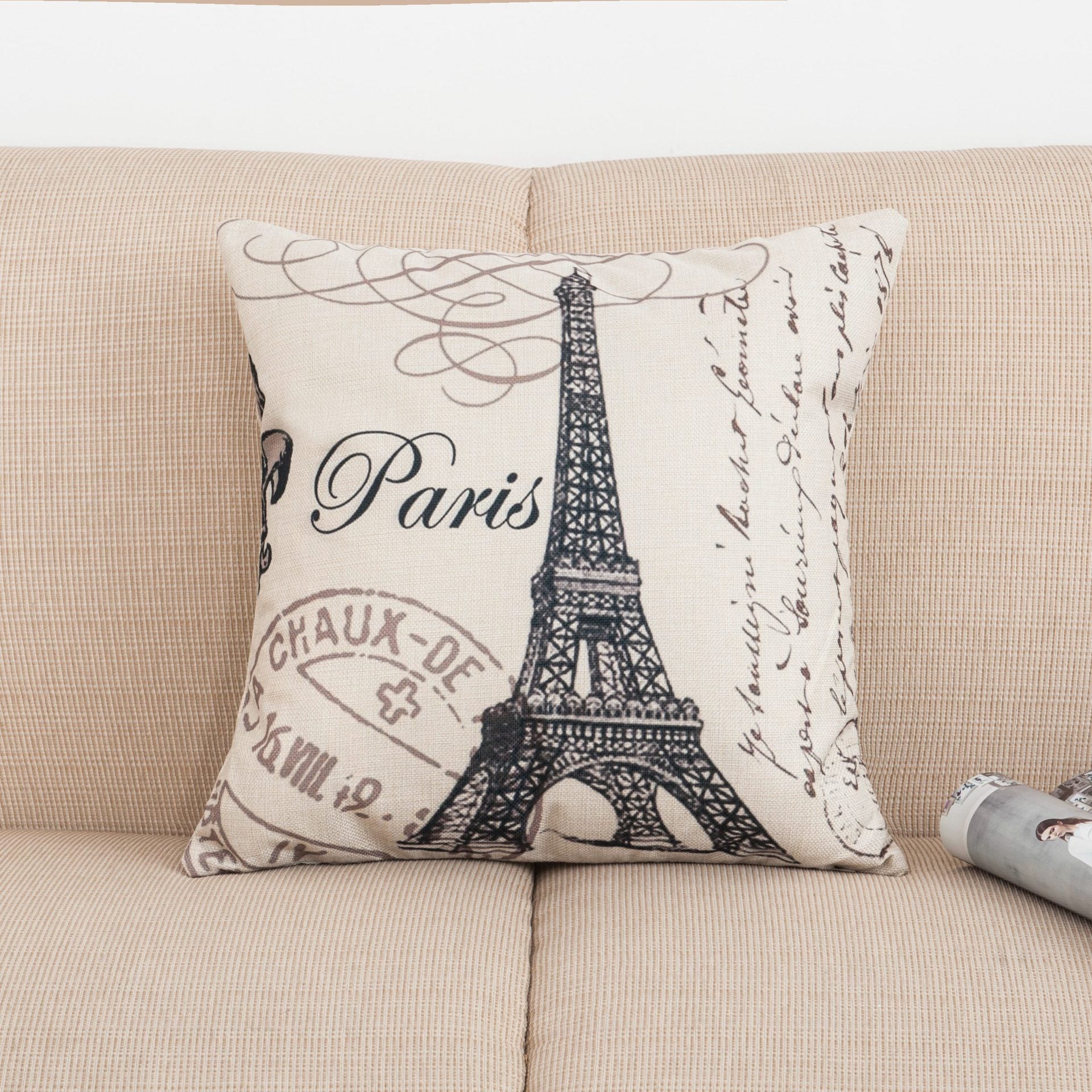 To Paris With Love Printed Pillow Covers-601-0026-S6-Theone Apparel