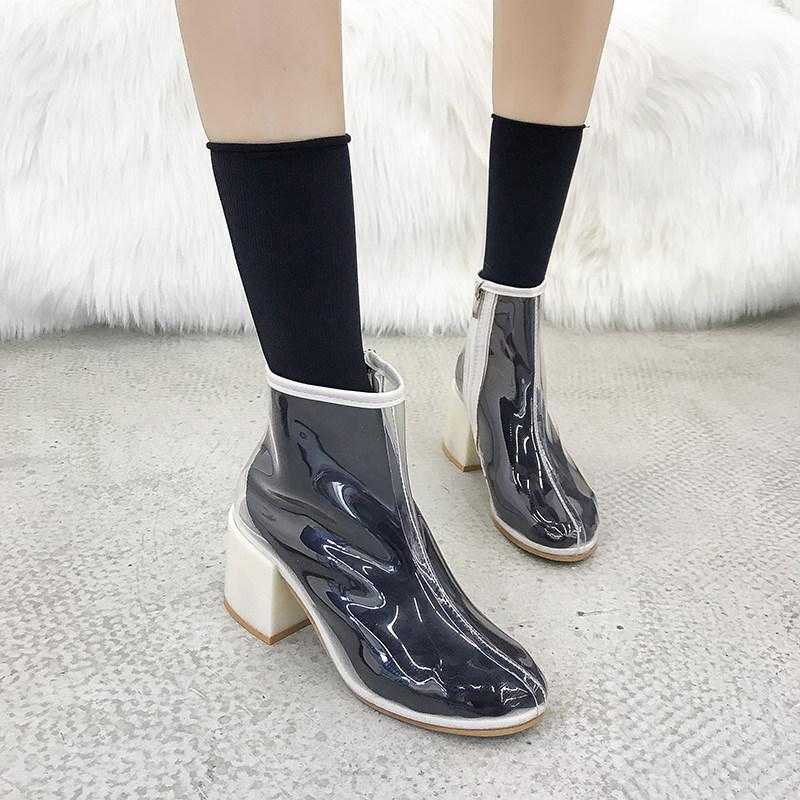 Transparent Clear View Fashion Boots-Theone Apparel