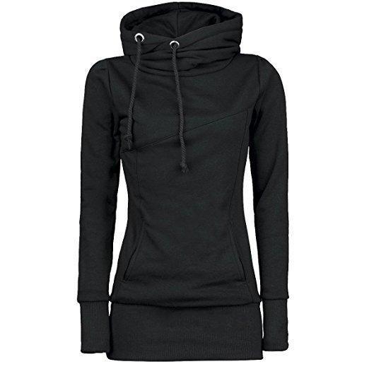 Trendy Side Tie Drawstring Hoodie-Black-Theone Apparel