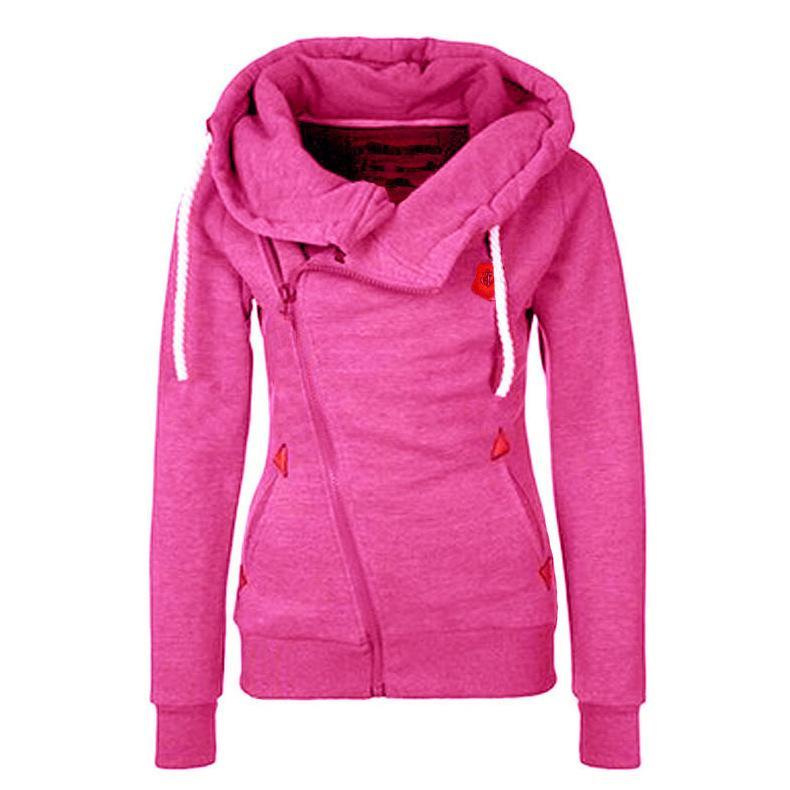Trendy Side Zip Drawstring Hoodie-Theone Apparel