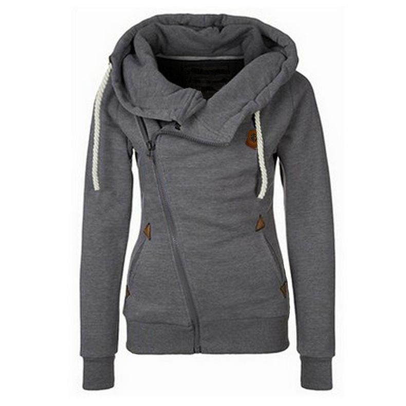 Trendy Side Zip Drawstring Hoodie-Theone Apparel