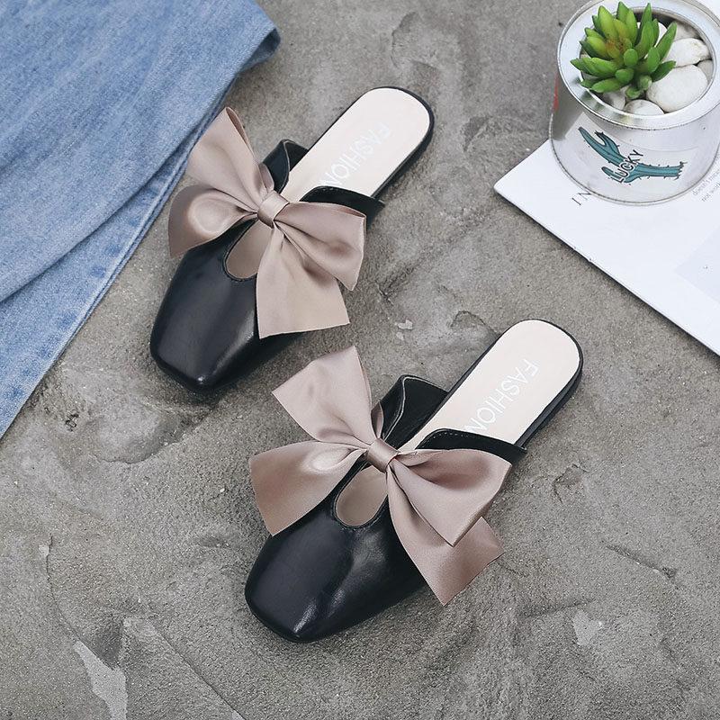 Venetian Style Bow Top Slides-Theone Apparel